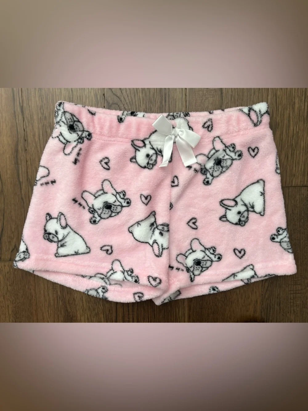 URBAN KIDS Girls Pajama Set Pink Plush Shorts M 10/12 - Picture 4 of 7